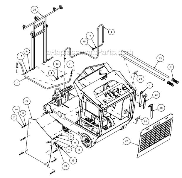 Page M Diagram and Parts List for MK-6026KBG  MK Diamond Concrete Saw